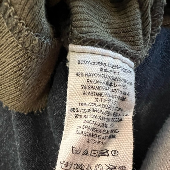 We The Free/Free People Green Fray Sweater Top With Thumb Holes- Small - Picture 6 of 7